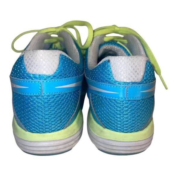 Nike Dual Fusion Womens Athletic Running Shoes Blue & Neon Green Size 8.5 - Picture 3 of 4